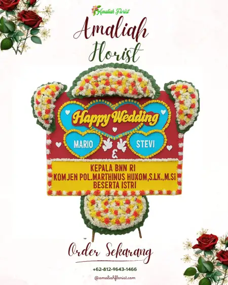 Papan Bunga Pernikahan Cluring